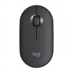  Pebble Cobblestone Shape Thin 3-keys 1000DPI Mute Wireless Bluetooth Optical Mouse, Wireless Range: 10m (Black)