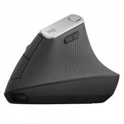  MX Vertical 4000DPI USB-C / Type-C + Unifying + Bluetooth Three-mode Ergonomic Wireless Vertical Optical Mouse (Black)